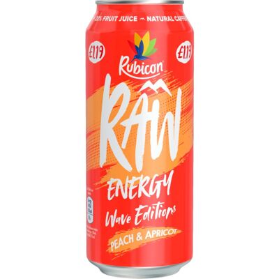 Rubicon Raw Energy Wave Editions Peach & Apricot 500ml (Pack of 12) Rubicon Raw Energy Wave Editions Peach & Apricot 500ml (Pack of 12)
