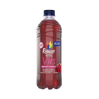 Rubicon Spring Vits Black Cherry Pomegranate 500ml (Pack of 12) Rubicon Spring Vits Black Cherry Pomegranate 500ml (Pack of 12)