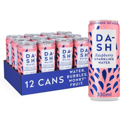 Dash Water Raspberry - 12 x Raspberry Flavoured Sparkling Spring Water - NO Suga Dash Water Raspberry - 12 x Raspberry Flavoured Sparkling Spring Water - NO Suga