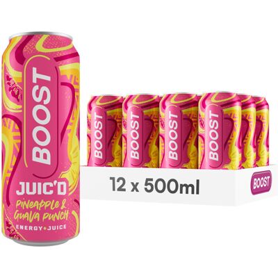 Boost Juic'd Energy Drink Pineapple & Guava Juice Punch 12 Multipack Carbonate Boost Juic'd Energy Drink Pineapple & Guava Juice Punch 12 Multipack Carbonate
