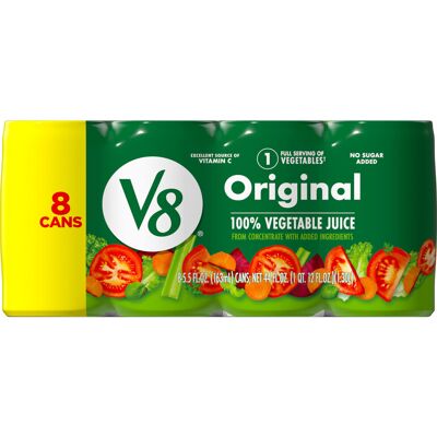 V8 Original 100% Vegetable Juice, 5.5 Ounce Can, 8 Count V8 Original 100% Vegetable Juice, 5.5 Ounce Can, 8 Count