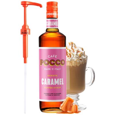 CAFE POCCO Premium Caramel Syrup 75cl for Coffee and Cocktails. Vegan-Friendly, CAFE POCCO Premium Caramel Syrup 75cl for Coffee and Cocktails. Vegan-Friendly,