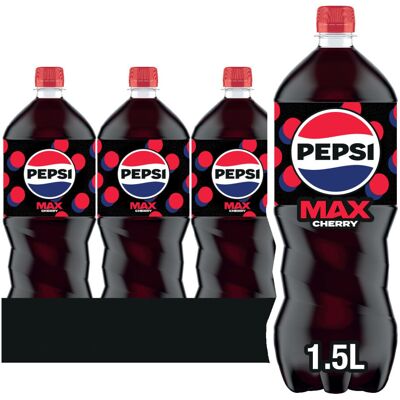 Pepsi Max Cherry, 1.5L (Pack of 12) Pepsi Max Cherry, 1.5L (Pack of 12)