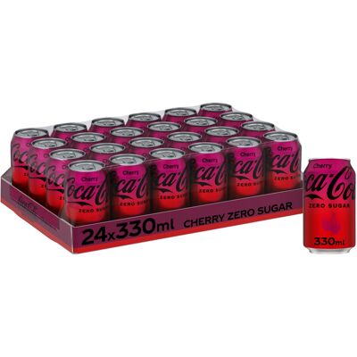 Coca-Cola Coca Cola Zero Sugar Can Cherry 330 ml Pack of 24 Coca-Cola Coca Cola Zero Sugar Can Cherry 330 ml Pack of 24