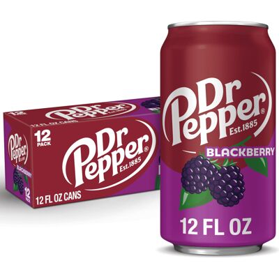 Dr Pepper Blackberry Soda 12 x 355ml Cans 12 oz Fridge Pack Dr Pepper Blackberry Soda 12 x 355ml Cans 12 oz Fridge Pack