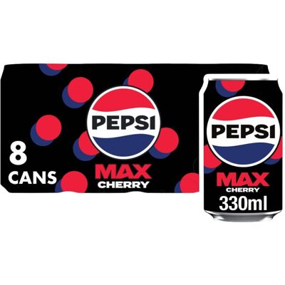 Pepsi Max Cherry Maximum Cherry Cans 8 x 330ml Pepsi Max Cherry Maximum Cherry Cans 8 x 330ml