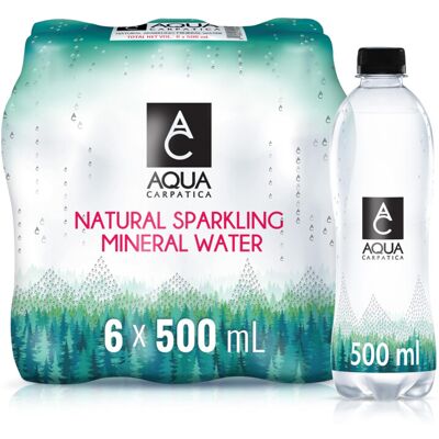 AQUA Carpatica 500ml x 6 Pure Natural Sparkling Mineral Water for Optimal AQUA Carpatica 500ml x 6 Pure Natural Sparkling Mineral Water for Optimal