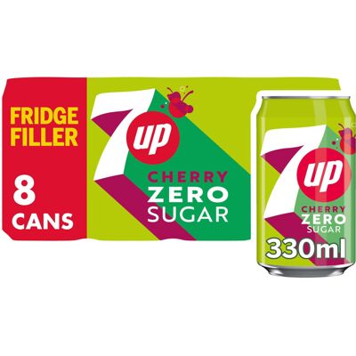 7UP Cherry zero sugar 8 x 330ml 7UP Cherry zero sugar 8 x 330ml