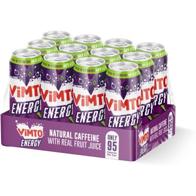 Vimto Energy Drink – Original Flavour – Natural Caffeine B Vitamins – 12 x Vimto Energy Drink – Original Flavour – Natural Caffeine B Vitamins – 12 x