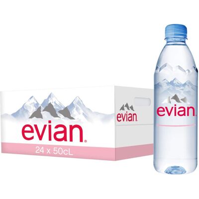 Evian Prestige Mineral Water 24 Bottles 500 ml Pack of 2 Total 48 Bottles Evian Prestige Mineral Water 24 Bottles 500 ml Pack of 2 Total 48 Bottles