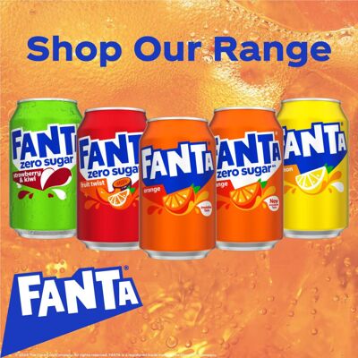 Fanta Fruit Twist Soft Drink Can 330 mL Fanta Fruit Twist Soft Drink Can 330 mL