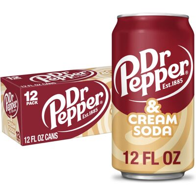 Dr Pepper Drink Can 355ml Pack, Cream Soda, 4260 millilitre, (Pack of 12) Dr Pepper Drink Can 355ml Pack, Cream Soda, 4260 millilitre, (Pack of 12)