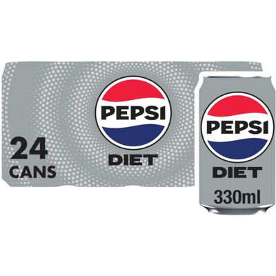 Pepsi Diet Cola Cans 24 x 330 Pepsi Diet Cola Cans 24 x 330