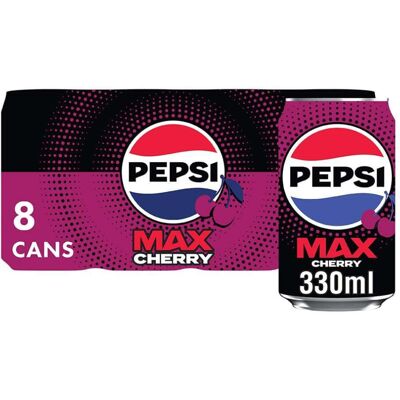 Pepsi Max Cherry Maximum Cherry Cans, 8 x Pepsi Max Cherry Maximum Cherry Cans, 8 x