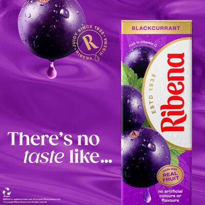 Ribena Blackcurrant Juice Drink 1L Carton – Real British Blackcurrants Ribena Blackcurrant Juice Drink 1L Carton – Real British Blackcurrants