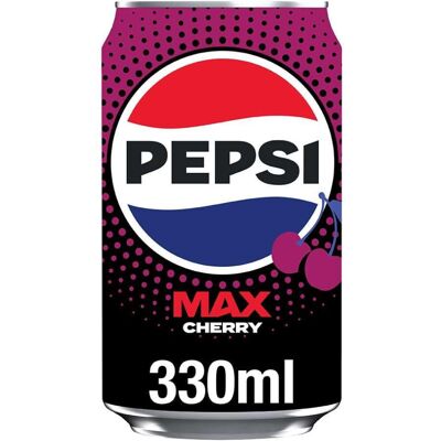 Pepsi Max Cherry No Sugar Cola Cans 24 x 330ml Pepsi Max Cherry No Sugar Cola Cans 24 x 330ml