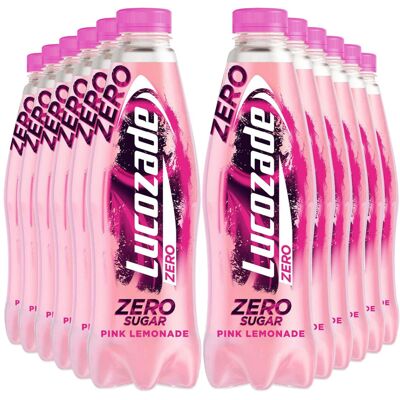 Lucozade Energy Lucozade Zero Pink Lemonade 12 x 900ml Lucozade Energy Lucozade Zero Pink Lemonade 12 x 900ml