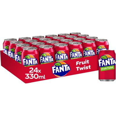 Fanta Fruit Twist 24 x 330ml Cans, 5017726155605 Fanta Fruit Twist 24 x 330ml Cans, 5017726155605