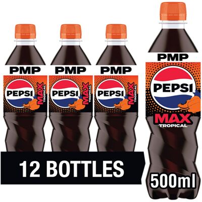Pepsi Max Tropical Bottle 500ml (Pack of 6) Pepsi Max Tropical Bottle 500ml (Pack of 6)