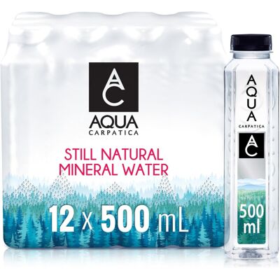 AQUA Carpatica 500ml x 12 Pure Natural Still Mineral Water - 12-Pack Bottled Wat AQUA Carpatica 500ml x 12 Pure Natural Still Mineral Water - 12-Pack Bottled Wat