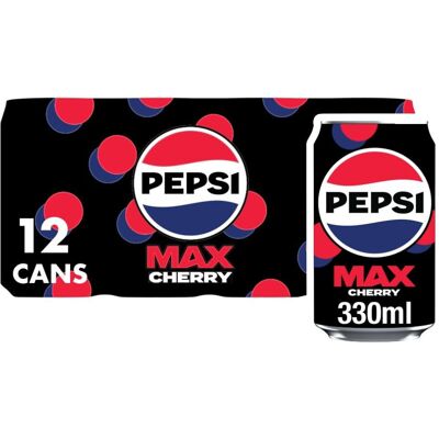 Pepsi Max Cherry - No Sugar - 12 x 330ml cans Pepsi Max Cherry - No Sugar - 12 x 330ml cans