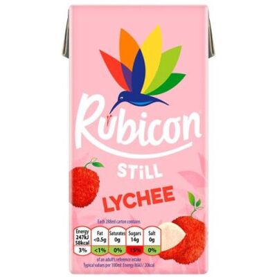 Rubicon Lychee Juice Drink Tetr 288ml (Pack of 27) Rubicon Lychee Juice Drink Tetr 288ml (Pack of 27)