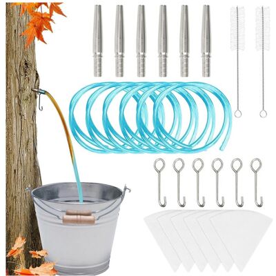Unbranded 6 Sets Maple Syrup Tapping Kit -Stainless Maple Tap Spiles & Hooks, Tubing,Filte Unbranded 6 Sets Maple Syrup Tapping Kit -Stainless Maple Tap Spiles & Hooks, Tubing,Filte