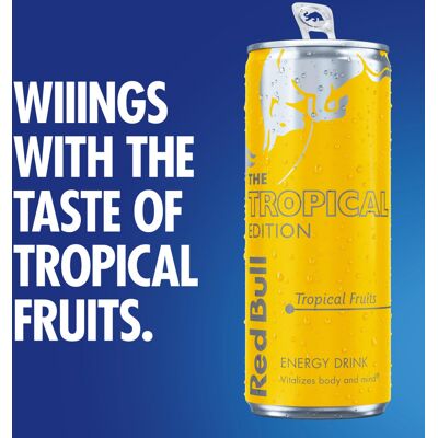 Red Bull Energy Drink Tropical Edition Tropical Fruits 250 x12 Red Bull Energy Drink Tropical Edition Tropical Fruits 250 x12