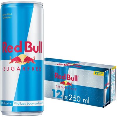 Red Bull Energy Drink Sugar Free, 250 ml (Pack of 12) Red Bull Energy Drink Sugar Free, 250 ml (Pack of 12)