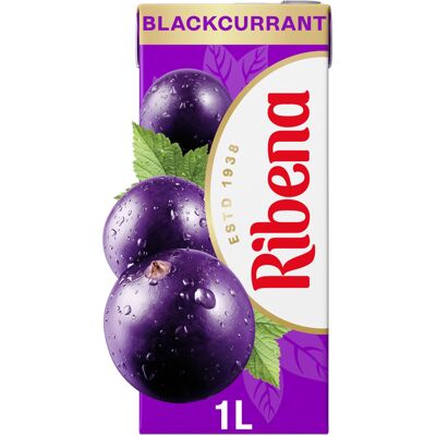 Ribena Blackcurrant Juice Drink 1L Carton – Real British Blackcurrants Rich in Ribena Blackcurrant Juice Drink 1L Carton – Real British Blackcurrants Rich in