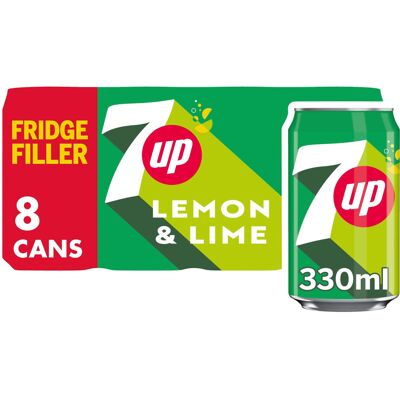 7UP Regular 8 x 330ml Cans 7UP Regular 8 x 330ml Cans