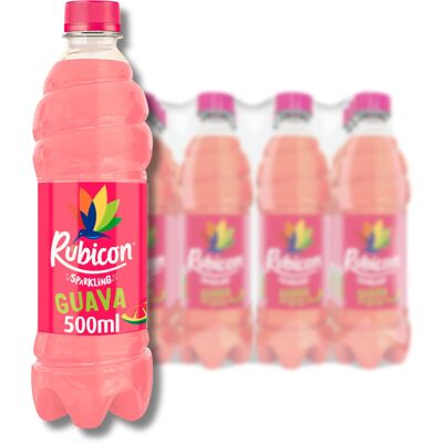 Rubicon 12 Pack Sparkling Guava Flavoured Fizzy Drink with Real Fruit Juice, Han Rubicon 12 Pack Sparkling Guava Flavoured Fizzy Drink with Real Fruit Juice, Han