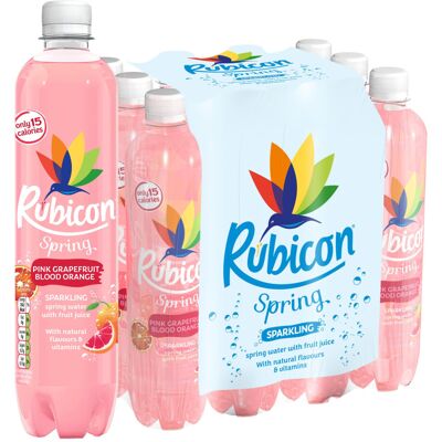 Rubicon Spring 12 Pack Pink Grapefruit & Blood Orange, Sparkling Spring Water wi Rubicon Spring 12 Pack Pink Grapefruit & Blood Orange, Sparkling Spring Water wi