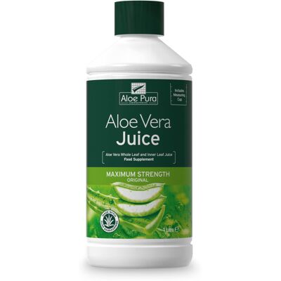 Aloe Pura Aloe Vera Maximum Strength Juice, Natural, Vegan, Cruelty Aloe Pura Aloe Vera Maximum Strength Juice, Natural, Vegan, Cruelty