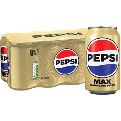 Pepsi Max No Caffeine & No Sugar Soft Drinks, 8 x Pepsi Max No Caffeine & No Sugar Soft Drinks, 8 x