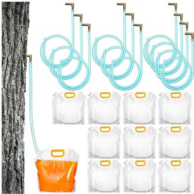 Saudism 10Pcs Maple Syrup Tree Tapping Collection Kit,Food Grade Silicone Tube & 5L PE C Saudism 10Pcs Maple Syrup Tree Tapping Collection Kit,Food Grade Silicone Tube & 5L PE C