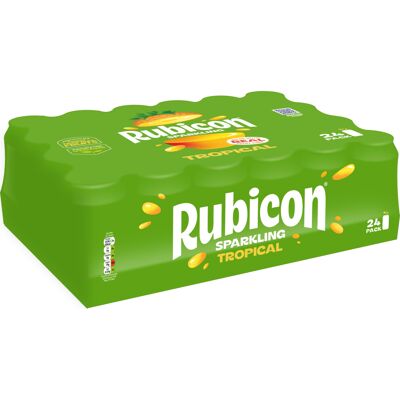 Rubicon Sparkling Tropical Flavoured Fizzy Drink with Real Fruit Juice Multipack Rubicon Sparkling Tropical Flavoured Fizzy Drink with Real Fruit Juice Multipack