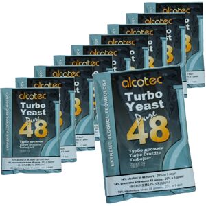 10x Alcotec 48 Pure Turbo Super Yeast Packets High Alcohol 20% Homebrew Vodka 10x Alcotec 48 Pure Turbo Super Yeast Packets High Alcohol 20% Homebrew Vodka