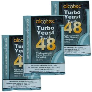 3x Alcotec 48 Pure Turbo Super Yeast Packets High Alcohol 20% Homebrew Vodka 3x Alcotec 48 Pure Turbo Super Yeast Packets High Alcohol 20% Homebrew Vodka