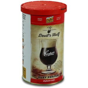Coopers 40 Pint Beer Kit - Devils Half Ruby Porter: Full-bodied, ruby-hued porte Coopers 40 Pint Beer Kit - Devils Half Ruby Porter: Full-bodied, ruby-hued porte