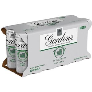 Gordons Gordon's Special Dry London Gin and Diet Tonic Ready to Drink 10 x 250ml Can (Ca Gordons Gordon's Special Dry London Gin and Diet Tonic Ready to Drink 10 x 250ml Can (Ca