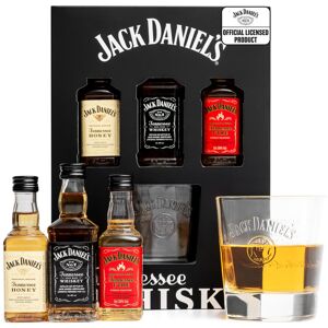 Beams International Jack Daniels Gift Set, 3x 5cl (Honey, Fire, JD) + Glass Beams International Jack Daniels Gift Set, 3x 5cl (Honey, Fire, JD) + Glass