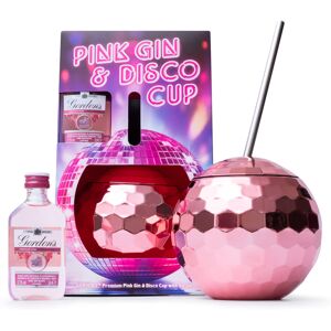 Beams International Pink Gin Gift Set: Gordon's Pink Gin Miniature, Disco Ball Cup Beams International Pink Gin Gift Set: Gordon's Pink Gin Miniature, Disco Ball Cup