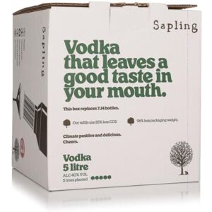 Sapling Spirits Sapling Vodka Bag in Box (5L) 500cl 40% Sapling Spirits Sapling Vodka Bag in Box (5L) 500cl 40%
