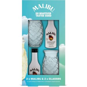 Blue Tree 2 x 5cl Malibu Original White Rum with Coconut Flavour 18 ABV with Mini Pin Blue Tree 2 x 5cl Malibu Original White Rum with Coconut Flavour 18 ABV with Mini Pin