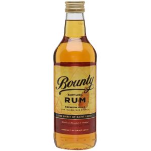 Bounty Rum Gold Fine Rum MiniatureDistilled blended and bottled in SaintLuc Bounty Rum Gold Fine Rum MiniatureDistilled blended and bottled in SaintLuc