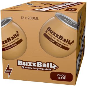 BuzzBallz Choc Tease, Ready to Drink Chocolate Cocktail, 13.5% ABV, 12x200ml, Pr BuzzBallz Choc Tease, Ready to Drink Chocolate Cocktail, 13.5% ABV, 12x200ml, Pr