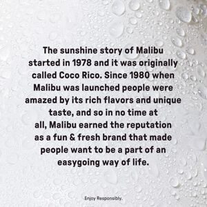 Malibu Original White Rum with Coconut Flavour 1L Malibu Original White Rum with Coconut Flavour 1L