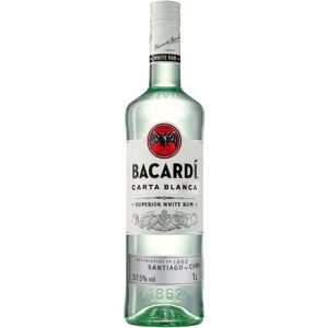 BACARDI Carta Blanca Superior White Rum - 1L / 100cl, 37.5% ABV - Iconic Caribbe BACARDI Carta Blanca Superior White Rum - 1L / 100cl, 37.5% ABV - Iconic Caribbe