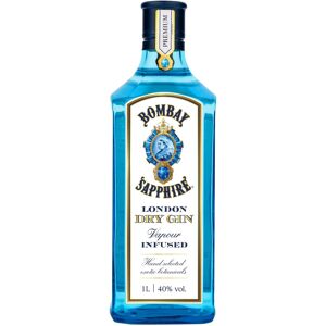Bombay Sapphire London Dry Gin, 40% vol., 100 cl / 1 L, 100% Vapour Infused Spir Bombay Sapphire London Dry Gin, 40% vol., 100 cl / 1 L, 100% Vapour Infused Spir